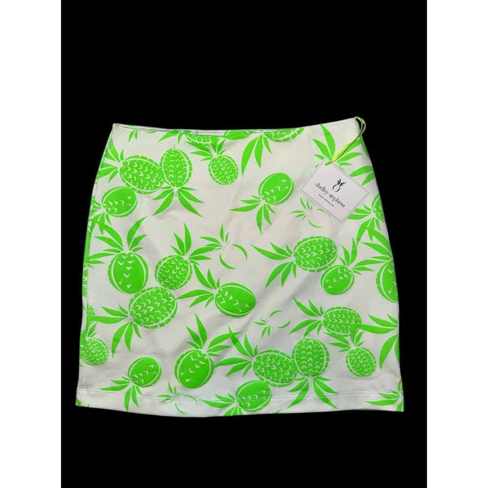 Dudley Stephens Lott Short Neon Green Pineapple Print XS Pickleball Golf New